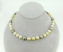 8.5-10mm Tahitian South Sea Multi Color Pearl Necklace (#J4414) - £1,626.22 GBP