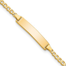 10k Flat Curb Link ID Bracelet 10BID103 - $5,600.89 MXN