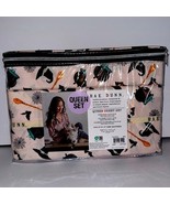 New Rae Dunn 4 Piece Queen Sheet Set Halloween Pink Multi Toile &amp; Troubl... - $910.98 MXN