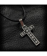 Handmade Stainless Steel Black Sabbath Cross Pendant Necklace Medallion - £15.89 GBP