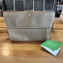 J. Renee Purse Taupe #10334-Patpe Clutch Bag Brand New Silver Long Strap - £23.36 GBP