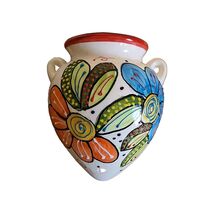 Ivanros Hand painted Summer Spring Floral Spanish Wall Pocket Planter No... - $30.07