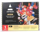 Arteza Premium 35 Pc Acrylic Art Paint &amp; Tool Set 24 Colors Tools &amp; Acce... - £62.90 GBP