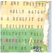 Molly Hatchet Ticket Stub December 5 1984 Hollywood Palladium California - £32.45 GBP