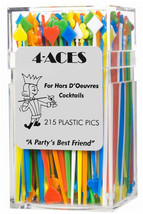 4-Aces PLASTIC pArTy PiCS Toothpicks Pick Spade Heart Diamond Club bridg... - £23.48 GBP