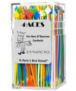 4-Aces PLASTIC pArTy PiCS Toothpicks Pick Spade Heart Diamond Club bridg... - €20,84 EUR
