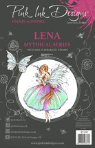 Pink Ink Designs 6&quot;X8&quot; Clear Stamp Set-Lena - £30.81 GBP