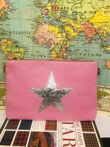Pink Flat Star Canvas Clutch with Strap - $26.35
