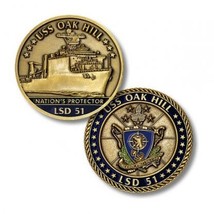 Navy Uss Oak Hill LSD-51 1.75&quot; Challenge Coin - £29.56 GBP