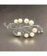 Mikimoto Estate Akoya Pearl Brooch Pin Sterling Silver 7.10 mm M277 - $345.51