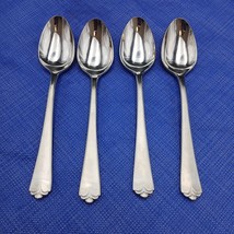 Wallace Lotus 18/8 Stainless Steel Set 4 Tablespoon Oval Spoon Flatware KOREA - £36.05 GBP