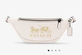 New Coach C4137 Warren Belt Bag with Horse and Carriage Leather Embossed Chalk - £137.36 GBP