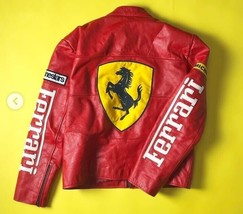 Ferrari Racing Leather Jacket Vintage RARE 2004 WORLD CHAMPION Racing Ja... - £126.57 GBP