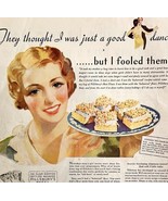 Pillsbury Flour London Tea Cakes 1933 Advertisement Full Page Lithograph... - $39.99