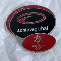 Achieve Global 2002 Olympics Salt Lake City Utah USA Olympic Lapel Hat Pin - £6.12 GBP