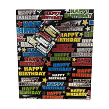 Ozcorp Happy Birthday Gift Bag (Black) - Medium - £24.16 GBP