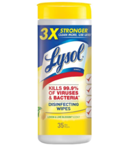 Lysol Disinfecting Wipes Lemon &amp; Lime Blossom 35.0ea - £13.46 GBP