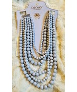 Eye Candy Multi Layer Marble Beaded Necklace New - $39.55