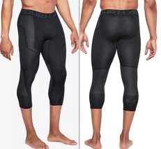 Under Armour Men&#39;s Threadborne Seamless Cropped Leggings, Black Size XXL - £21.07 GBP