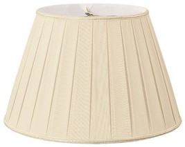 Royal Designs Round Pleated Designer Lamp Shade, Beige, 10 x 14.5 x 10 - £65.02 GBP+