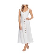 Vince Camuto Women&#39;s Button Front Sleeveless Midi Dress White B4HP $139 - €26,42 EUR