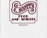 J Scott&#39;s Food Spirits Menu Atop Bearden Hill Kingston Pike Knoxville Te... - $17.82