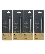 Parker Quink Flow Ball Point Pen Refill Blue Black Ink Fine Medium Point... - $10.35+