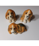 Homco 1407  BASSET HOUND PUPPIES Figurines Set of 3 (CFGB1-003) - $15.40