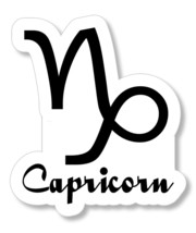 Capricorn Zodiac Sign Logo Car Astrological Astrology Vinyl Sticker Decal FC2 - £3.21 GBP