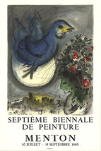 Marc Chagall The Bluebird (L&#39;oiseau Bleu), 1968 - £700.88 GBP
