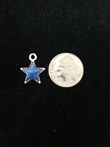 Blue Star enamel Pendant charm or Necklace Charm - $12.30