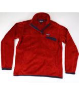 Patagonia Jacket Women’s XL Red Fleece Fuzzy Snap T Sweater 25442 Re-Tool - £32.64 GBP