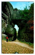 Arch at Rock City Park Olean New York Postcard - $52.28