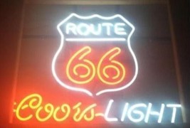 New Route 66 Coors Light Game Room Neon Sign 24&quot;x20&quot; Ship  - £195.90 GBP