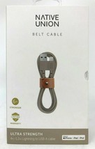 NEW Native Union Belt Cable 4&#39; 8-Pin USB Charging Cable TAUPE leather for iPhone - £14.67 GBP