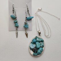 Turquoise Necklace and Earrings Set - $8.00