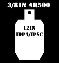 7in.x12in. IDPA/IPSC 3/8in. AR500 Steel Shooting Targets - Metal Gong Si... - £39.31 GBP