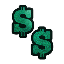 Pastease Money: Green Glitter Dollar Sign Nipple Pasties - $20.99