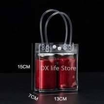  lot transparent soft pvc gift tote packaging bags with hand loop clear plastic handbag thumb200