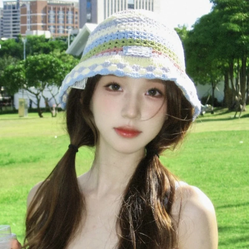 New Niche Designer Bucket Hats Spring and Summer Travel Versatile Japanese Retro - £11.81 GBP