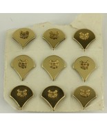 Vintage Military ARMY Uniform Collar Tab Disc Pins Specialist Four Gold ... - £14.56 GBP
