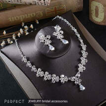 Jewelry Necklace Wedding Dress Host Stage Zircon - €9,69 EUR