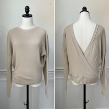 Splendid Beige Light Tan Thermal Open Back Dolman Cut Top M - $391.17 MXN