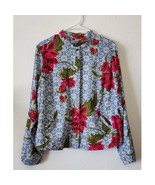 DG2 by Diane Gilman Floral Full Zip Jacket w/ Pockets Size XL - $75.22 CAD