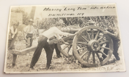 Moving Long Tom Into Action (Civil War Cannon) Antique Rppc Real Photo Post Card - £18.04 GBP