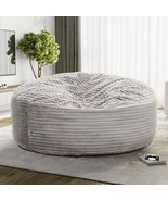Oversized Light Gray Memory Foam Bean Bag Sofa Chair - €474,42 EUR