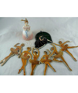  Ballerina Christmas Ornaments Stained glass, Cardboard Porcelain Bell l... - $370.49 MXN