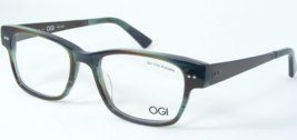 Ogi Heritage 9104 1836 Brown Teal Horn Eyeglasses Glasses 50-17-140mm (Notes) - £51.13 GBP