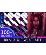 Photoshop Hair Brushes - Braids &amp; Twists - $16.00