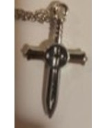 Christian Sword Cross Warrior Necklace ( with magnetic clasp added )  - £14.09 GBP